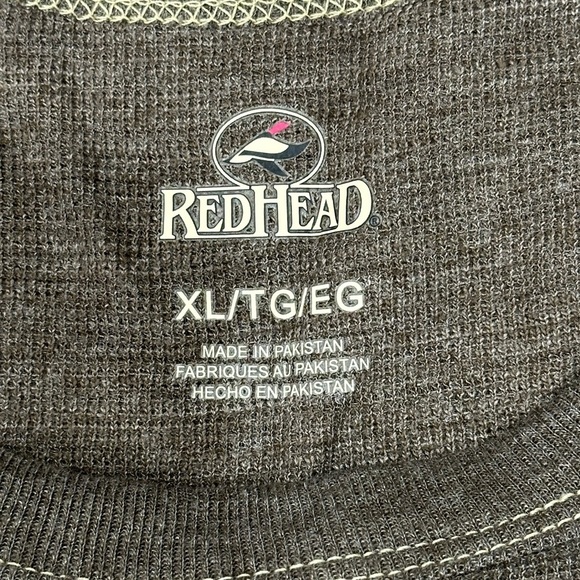 Men's RedHead XL 46 - 48 Crew Thermal Shirt Brown Base Layer Waffle Knit NWT - Picture 7 of 8